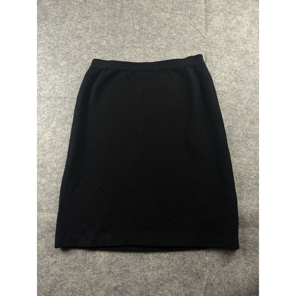 St John Collection by Marie Gray Santana Knit Black Skirt Women's Sz 10 Classic